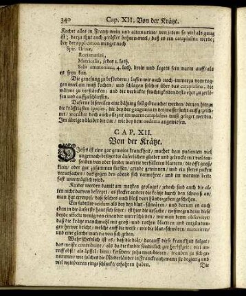 CAP. XII. Von der Krätze.