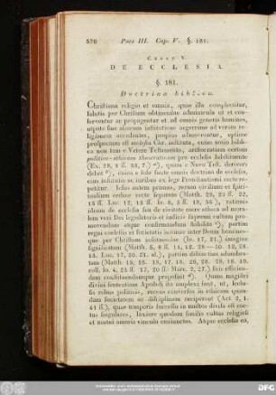 Caput V. De Ecclesia.