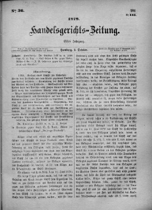 No. 36. 2. Oktober 1878