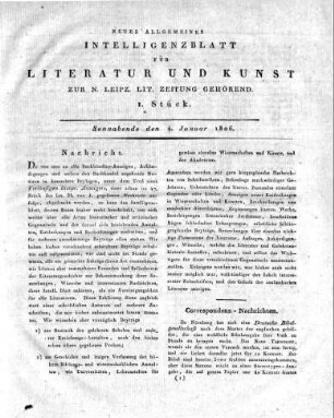 1806-01-04 : 1. Stück