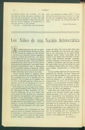 Los Niños de una Nación Aristocrática