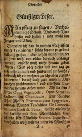 Johannis Rudolphi Glauberi. Reicher Schatz- vnd Sammelkasten Oder Appendix Generalis. Vber alle dessen heraußgegebene Bücher, 1. Dardurch nicht allein in dessen so wohl Philophischen, Medicinalischen, alß auch Chymischen Schrifften die dunckle Oerter erleüchtet, daß schwer verständige genugsam expliciret, vnd der Abgang reichlich erstattet wird ...