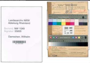 Entnazifizierung Wilhelm Damschen , geb. 20.07.1899 (Verwaltungsangestellter)