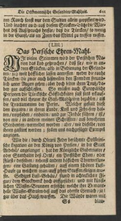 (LIII.) Das Persische Ehren-Mahl.