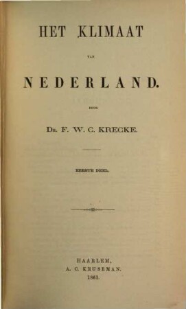 Het Klimaat van Nederland, 1