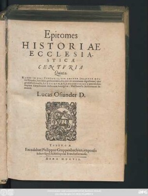 4: Epitomes Historiae Ecclesiasticae : Centuria ...