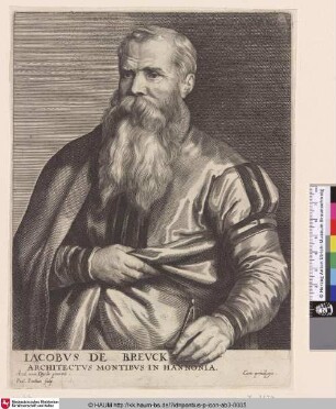 Iacobus de Breuck [Porträt des Architekten und Bildhauer Jacques Dubroeucq; Jacob de Breuck; Portret van de architect Jacob de Breuck]