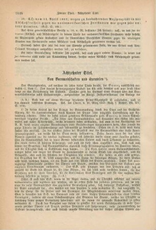 Achtzehnter Titel. Von Vormundschaften und Kuratelen