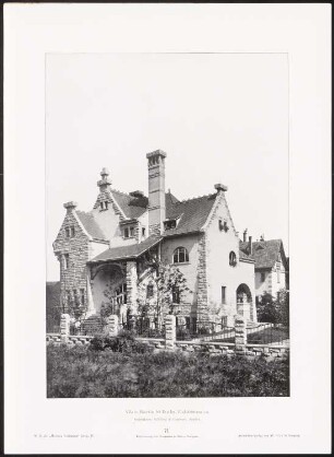 Villa Hochuferstraße, Dresden-Blasewitz: Ansicht (aus: Moderne Neubauten, 4.Jg., 1898ff, hrsg. W. Kick)