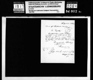 Wiedemann, Ludwig (*16.03.1875 in München); Hofsänger; ausgesch.: 1912