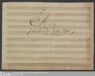 Ms. Ff. Mus. 57 - Aria : wir Preißen Heüte O Gott: im Him̅el