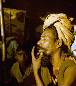 Guru und Schüler : Varanasi (Indien). Guru und Schüler