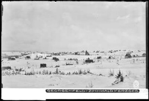 Erzgebirge, Blick auf Zinnwald-Georgenfeld im Winter