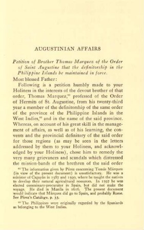Augustinian Affairs