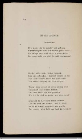 Heisse Abende