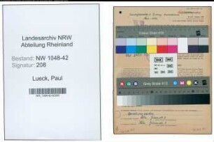 Entnazifizierung Paul Lueck , geb. 22.07.1911 (Beamter)