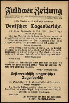 Ausgabe vom Montag, den 03. April 1916.