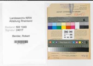 Entnazifizierung Robert Bender , geb. 06.06.1900 (Betriebsangestellter)