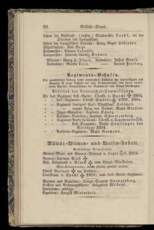 Militaer=Witwen= und Waisen=Anstalt.