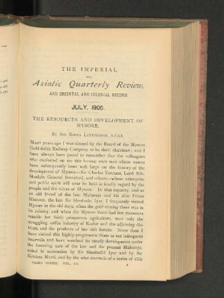 Vol. XX, Nr. 39. July, 1905.
