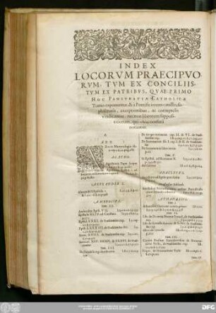 Index Locorum Praecipuorum, Tum Ex Conciliis, Tum Ex Patribus, Quae Primo Hoc Panstratiae Catholicae Tomo exponuntur, & à Pontificiorum cavillis, sophismatis, exceptionibus, ac corruptelis vindicantur: necnon librorum supposititiorum, qui [...] censurâ notantur.