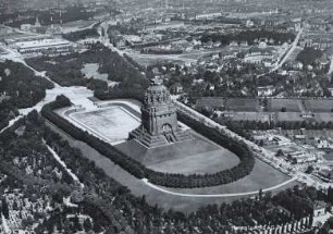 Völkerschlachtdenkmal in Leipzig : Blickrichtung Norden