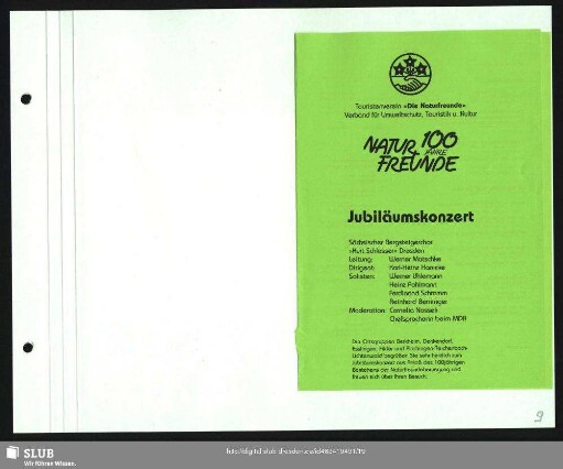 100 Jahre Naturfreunde : Jubiläumskonzert