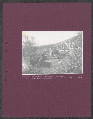 Eisenbahnbrückenbau über den Alt bei Agastonfalfa (Siebenbürgen), 13.-22.10.1916: Begrüßung der Kompanie durch Exzellenz von Falkenhayn und Auszeichnung durch 10 Eiserne Kreuze III