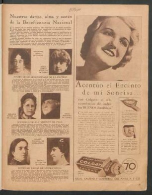 Nuestras damas, alma y sostén de la Beneficencia Nacional