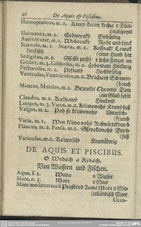 De Aquis Et Piscibus
