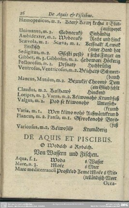De Aquis Et Piscibus