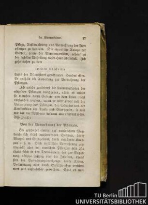 Zweiter Abschnitt: Von der Vermehrung der Pflanzen