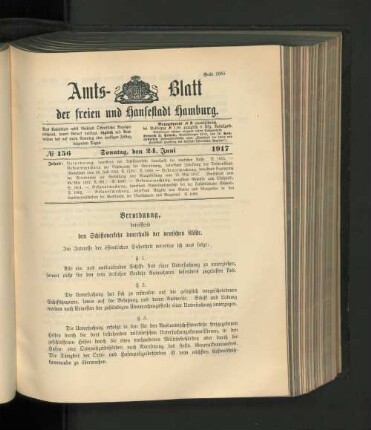 No. 156, 24. Juni 1917