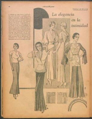 La elegancia en la intimidad [Dibujos] : Para la mujer