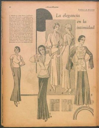La elegancia en la intimidad [Dibujos] : Para la mujer