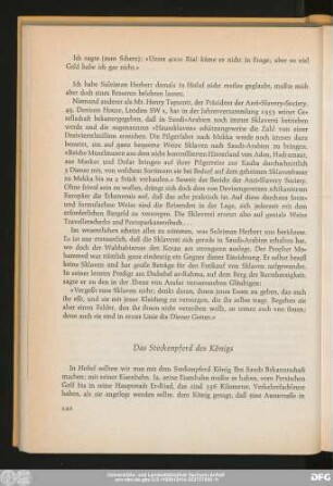 Das Steckenpferd des Königs