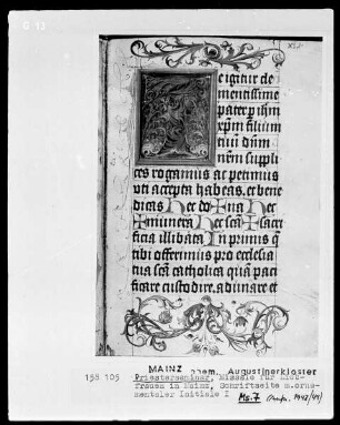 Missale für Liebfrauen in Mainz, Manuskript 7: folio ?, Initiale T