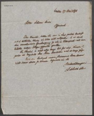 Brief an Johann André  : 17.05.1895
