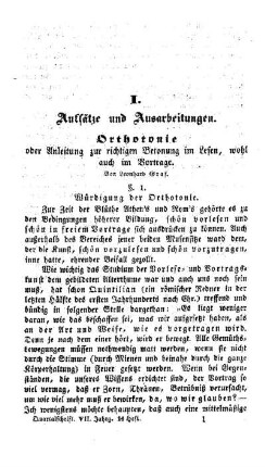 Orthotonie oder Anleitung zur richtigen Betonung im Lesen, wohl auch im Vortrage