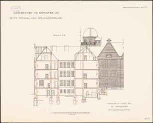 Universität Münster Hörsaal- und Seminargebäude: Längsschnitt 1:100