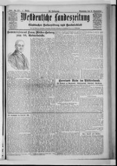 Westdeutsche Landeszeitung : Gladbacher Volkszeitung und Handelsblatt : allgemeiner Anzeiger für den gesamten Niederrhein : die Niederrheinische Heimatzeitung