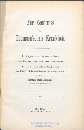 Zur Kenntniss der Thomsen'schen Krankheit