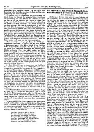 Die Heerschau des Deutsch-österreichischen Lehrerbundes in Dornbirn am 20. Juli 1912
