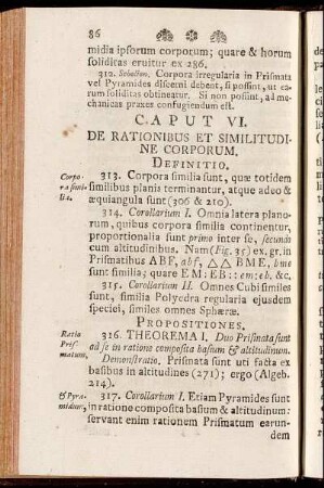 Caput VI. De Rationibus Et Similitudine Corporum. Definitio.