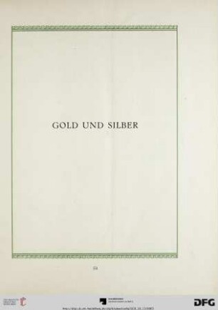 Gold und Silber (Nr. 208-230)