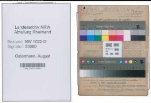 Entnazifizierung August Ostermann , geb. 15.05.1921 (Bahnbeamter)