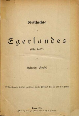 Geschichte des Egerlandes (bis 1437)