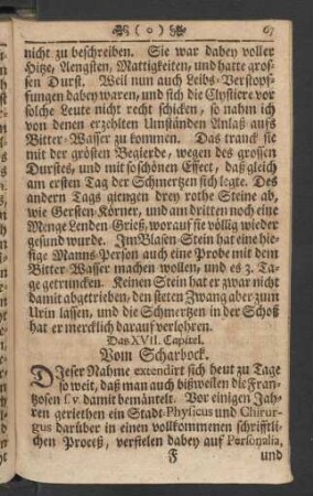 Das XVII. Capitel. Vom Scharbock
