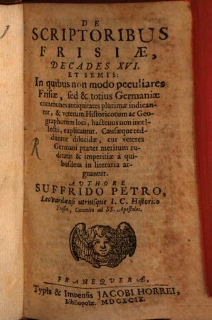De Scriptoribus Frisiae Decad. XVI. et semis