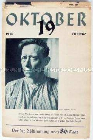 Kalender aus dem Saarland für die letzten 90 Tage vor der Abstimmung über den Anschluss an Deutschland (unvollständig)